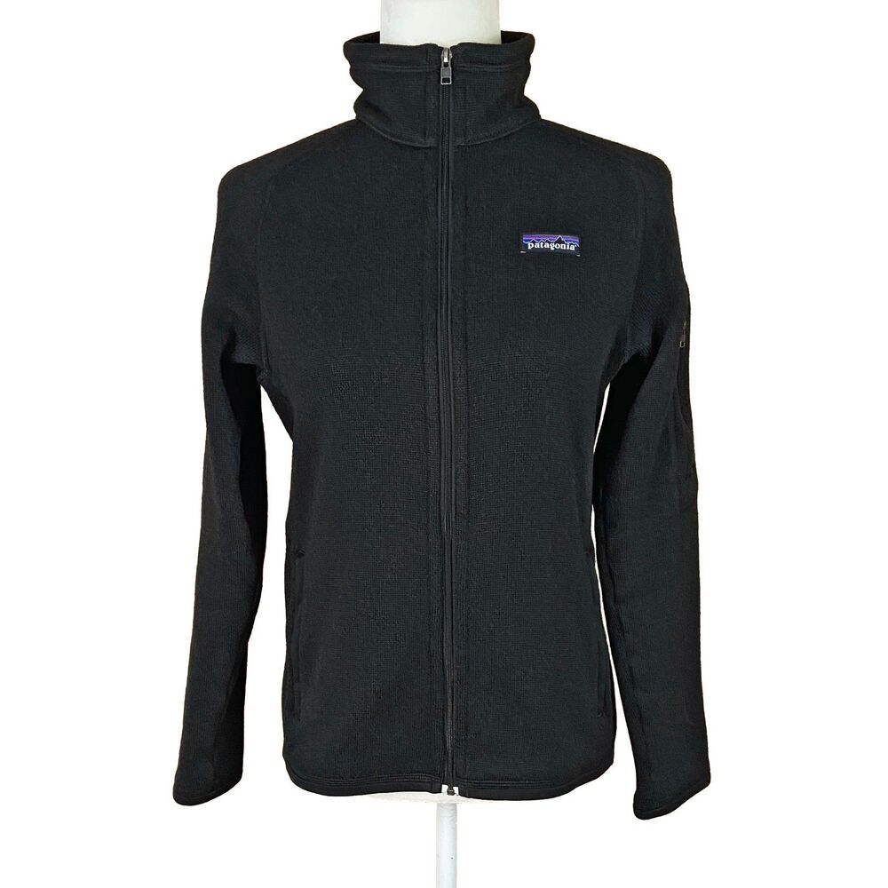 Patagonia Women's Better Sweater Full Zip Jacket Size S Black Fleece Pockets